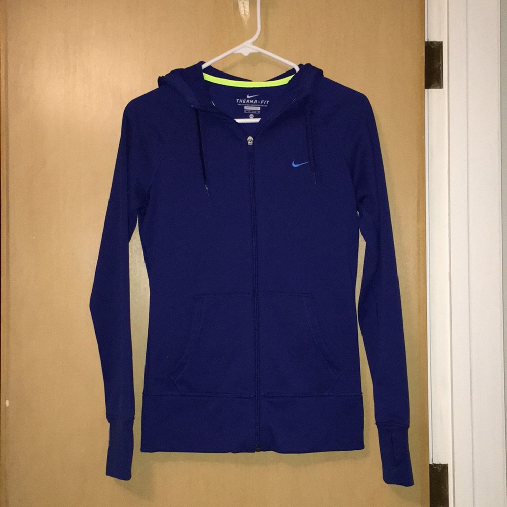 Royal blue Nike zip up hoodie. Size XS